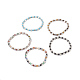 Bracelets extensibles de perles de pierre naturelles et synthétiques BJEW-JB03872-1