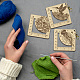 Wooden Square Frame Crochet Ruler DIY-WH0536-010-5