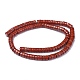 Rosso naturale perline di diaspro fili G-Z006-C33-2