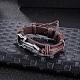 Unisex Trendy Leather Cord Bracelets BJEW-BB15579-B-10