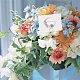 鉄の花のピック  ハートチップメモフォトホルダー  フラワーアレンジメント ブーケ 結婚式の装飾用  ゴールドカラー  299x17x2.5mm  20個/袋 OFST-WH0002-36G-6