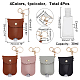 WADORN 4Pcs 4 Colors Plastic Hand Sanitizer Bottle with PU Leather Protector Cover KEYC-WR0001-33-2