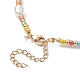 Collana di perle d'imitazione acriliche e semi di vetro per le donne NJEW-JN04277-4