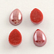 Pearlized Plated Opaque Glass Cabochons PORC-S778-6x10-24-1