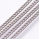 Electroplated 925 Sterling Silver Curb Chains STER-I015-12C-1