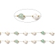 Natural Pearl & Green Aventurine Beaded Chains CHS-B002-01G-09-4