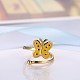 Fashion Butterfly Alloy Enamel Cuff Rings RJEW-BB20413-A-8-3