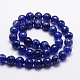 Dyed Natural Agate Faceted Round Beads Strands G-E320E-12mm-08-2
