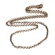 Fabricación de collar de cadena de rolo de cadena cruzada de hierro NJEW-JN01384-03-2