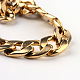 Vacuum Plating 304 Stainless Steel Curb Chains  Necklaces X-NJEW-R063-30G-1
