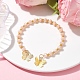 Bracelets de manchette en perles rondes en verre BJEW-JB09964-05-2
