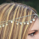 ボヘミアン女性メタルヘッドチェーン額ダンス鉢巻きの毛の結婚式のアクセサリー類  真鍮のビーズで  ゴールドカラー  550mm OHAR-N0001-001-2