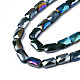Electroplate opaco colore solido perle di vetro fili EGLA-N002-25-A08-3