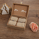 Boîte à bagues double mariage en bois rectangle gorgecraft OBOX-GF0001-09-3