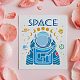 FINGERINSPIRE Astronaut Stencils (11.8x11.8inch) Space Theme Drawing Painting Stencils Templates Planet and Mooon DIY-WH0172-400-5