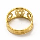 Ионное покрытие (ip) 304 регулируемое кольцо из нержавеющей стали со звездой Давида для женщин RJEW-B027-11G-3