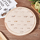 92-Slot Flat Round Wooden Finger Rings Display Stands EDIS-WH0022-14A-4