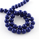 Dyed Synthetical Gemstone Round Bead Strands G-Q939-01D-02-2