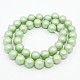 Round Shell Pearl Frosted Beads Strands BSHE-I002-8mm-21-2