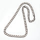 304 Stainless Steel Curb Chain Necklaces NJEW-N0036-02P-2