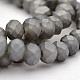 Pearl Luster Plated Faceted Rondelle Glass Beads Strands EGLA-J054-6x4mm-PL01-1