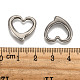 Idées cadeaux de Saint Valentin faites à la main pour lui 201 pendentifs coeur ouvert en acier inoxydable X-STAS-Q111-3