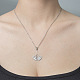 201 Stainless Steel Hollow Ginkgo Leaf Pendant Necklace NJEW-OY001-64-2