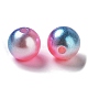 Rainbow ABS Plastic Imitation Pearl Beads OACR-Q174-4mm-14-2