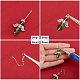 Kit fai da te per la creazione di orecchini da fata natalizia di sunnyclue DIY-SC0022-71-6