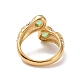 Овальное открытое кольцо-манжета с драгоценными камнями и стразами STAS-E168-10B-G-4