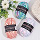 GORGECRAFT 390m 3 Colors 3-Ply Ice Yarns Picasso Rainbow Acrylic Knitting Wool Yarn Hand Crochet Thread Cotton Multi-Colored Weaving Colorful Gradient Skeins for Beginners DIY Crafts OCOR-GF0002-46-6