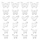 DICOSMETIC 300pcs 6 Styles 201 Stainless Steel Butterfly Charms Hollow Butterfly Charms Metal Insect Charms Tiny Butterfly Pendants for Necklace Bracelet Jewelry Making STAS-DC0002-12-2