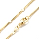 Латунные бордюрные цепи со звездным ожерельем для женщин NJEW-P265-11G-1