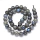 Chapelets de perles rondes en labradorite naturelle G-O087-05-8mm-3