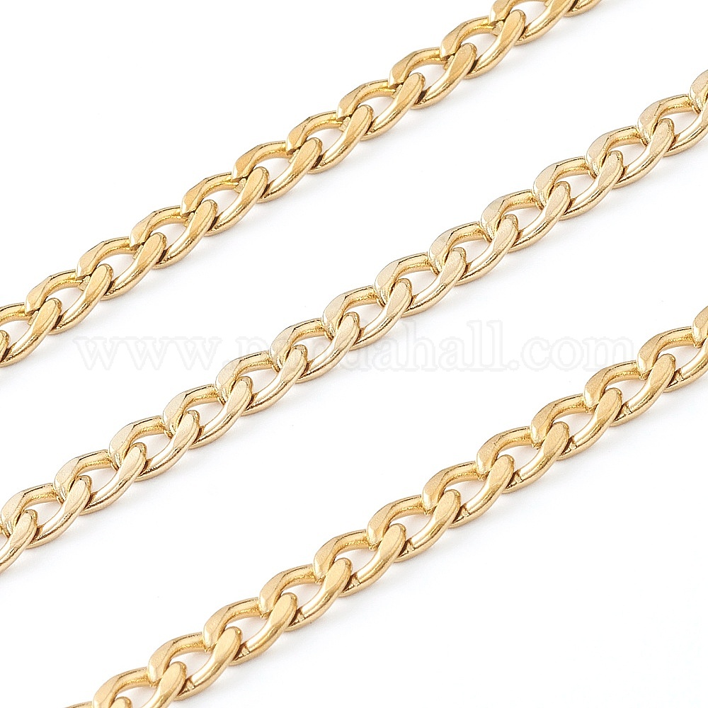 Wholesale Ion Plating(IP) 304 Stainless Steel Curb Chains - Pandahall.com