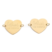 Подвески-сердечки из нержавеющей стали 304 STAS-P396-03B-G