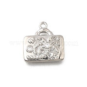 Латунные микропаве прозрачные подвески с фианитом KK-C096-16A-P