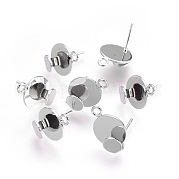Accessoires de clous d'oreilles en laiton KK-O104-05P-NF
