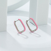 Овальные серьги-подвески из нержавеющей стали CL6845-3