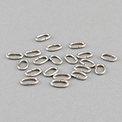 304 Stainless Steel Open Jump Rings Oval Jump Rings STAS-Q186-03-8x5mm