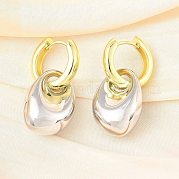 Серьги-кольца из латуни для женщин EJEW-U057-06B-04GP