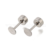 Плоские круглые беруши из нержавеющей стали 304 калибры EJEW-M019-01P