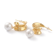 Серьги-кольца из латуни EJEW-A056-25G