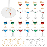 CRASPIRE 12 Pieces Wine Glass Markers Charms Silicone 6 Colors Umbrella  Drink Markers Umbrella Wine Charms with Clip Wine Glass Markers Drink  Charms