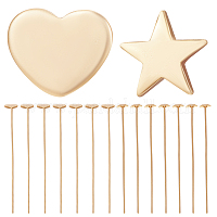 Head Pins for Jewelry Making, Heart Head Pins, Star Head Pins