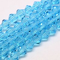 Imitare austriaco di cristallo di vetro bicone fili di perline&nbsp;GLAA-F029-4x4mm-19