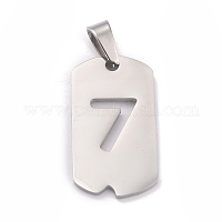 UNICRAFTALE 18pcs 2 Colors Number Charms 304 Stainless Steel Figures Pendants Number 1~9 Charms Metal Meaning Number Pendant