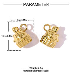 Anhänger aus Edelstahl 304&nbsp;STAS-OY008-46G