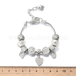 Pulseras de abalorios europeos de aleación&nbsp;BJEW-F495-15P