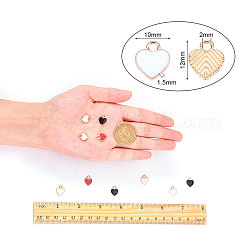 Charms smaltati in lega placcati oro&nbsp;PALLOY-CJ0001-07